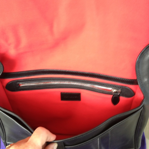 Leather Ralph Lauren Purple label messenger bag - Picture 7 of 8